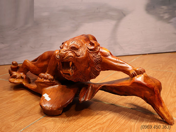 mẫu tượng hổ gỗ hương hnd020-1