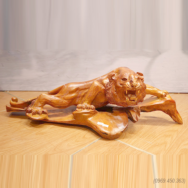 tượng hổ gỗ hương hnd020-1